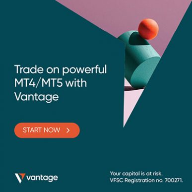 Image showing the message Trade on powerful MT4/MT5 with Vantage